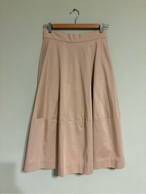 COS Midi A-Line Skirt in Light Beige